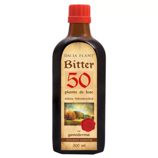 Bitter 50 plante cu ganoderma 200ml Dacia Plant