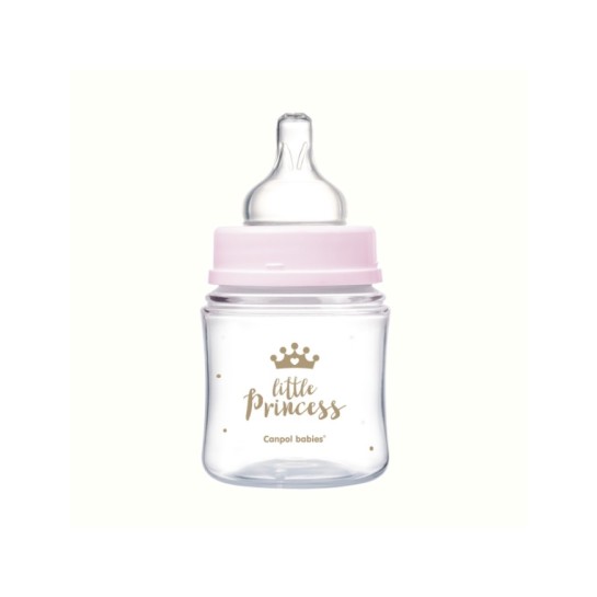 Canpol Babies, Biberon anticolici gat larg roz, 120 ml (35/233)