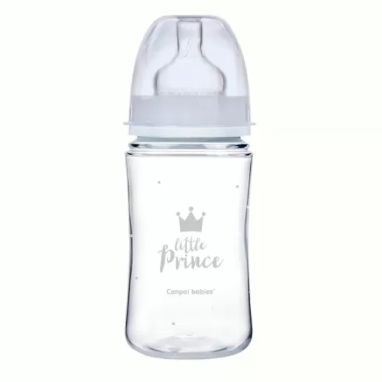 Canpol Babies, Biberon anticolici gat larg blue, 240 ml (35/240)