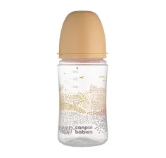 Canpol Babies, Biberon anticolici gat larg beige, 240 ml (35/243)