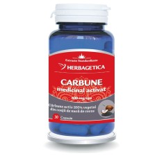 Cărbune Medicinal Activat 30 capsule, Herbagetica