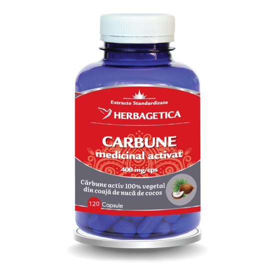 Carbune Medicinal Activat 120 capsule, Herbagetica