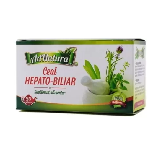 Ceai hepato-biliar, 20 plicuri, AdNatura