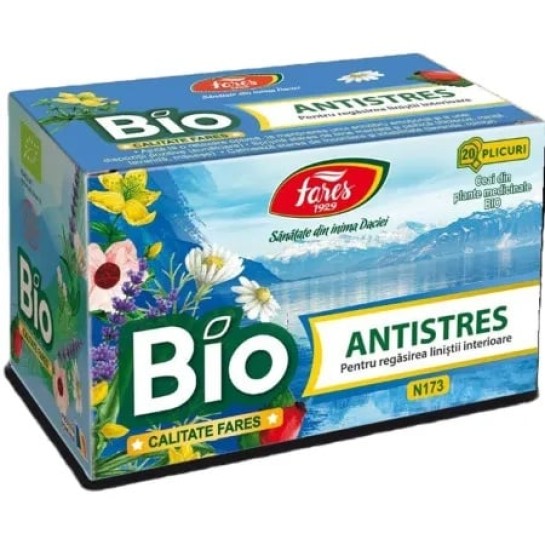 Ceai Antistres bio, N173, ceai la plic, Fares