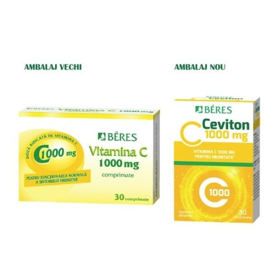 Ceviton, Vitamina C 1000 mg, 30 comprimate, Beres