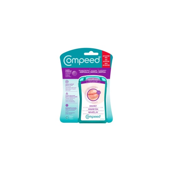 Compeed Plasturi anti-herpetici, 15 plasturi,  Johnson & Johnson