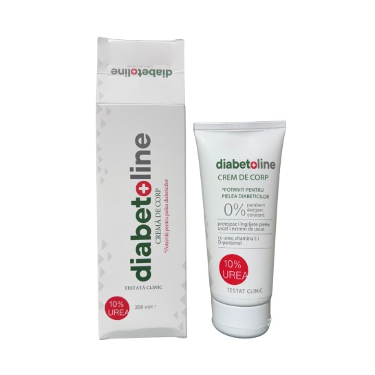 DiabetOline, crema emolienta pentru corp 10% uree,  200ml, CuraLife