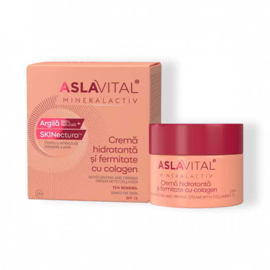 Aslavital Cremă Hidratantă și Fermitate cu Colagen SPF 15, 50ml (114)