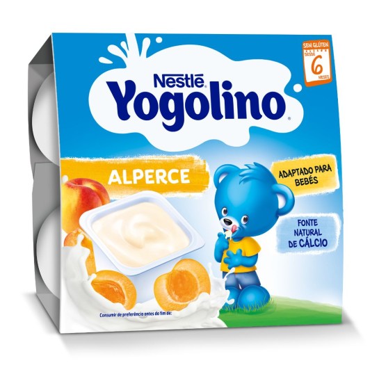 Nestle Yogolino cu lapte si caise 4x100g, de la 6 luni