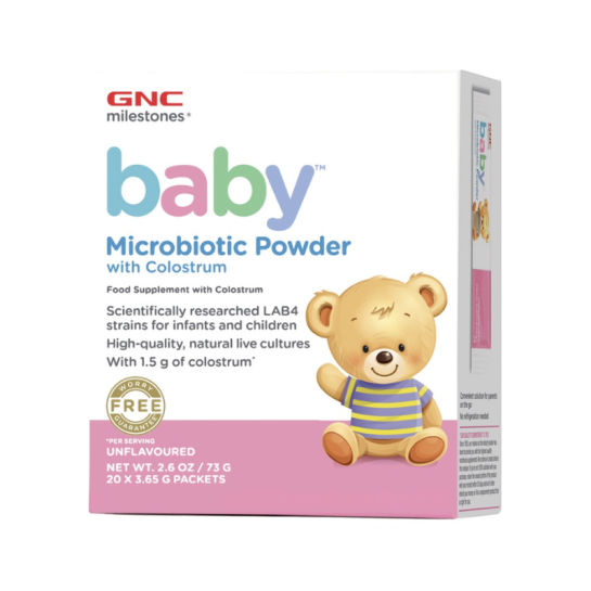 Baby Microbiotic Pudra cu Colostru, Fara Aroma, 20 Pliculete, GNC