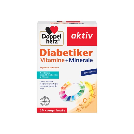Doppelherz Aktiv Diabetiker Vitamine + Minerale, 30 comprimate