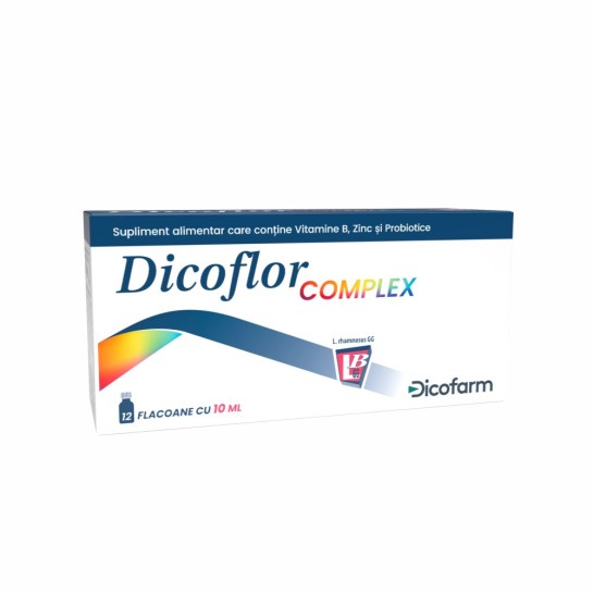 Dicoflor, Probiotic complex, 12 flacoane x 10ml, Dicofarm