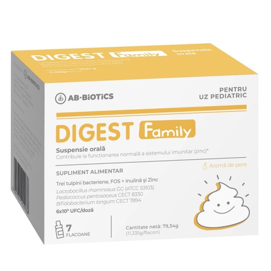 Digest Family, suspensie orala, 7 flacoane, Ab-Biotics