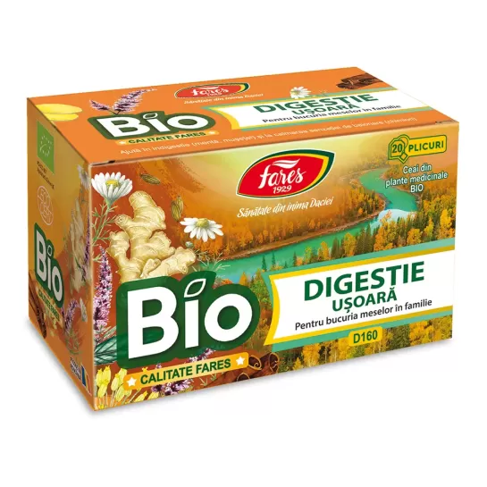 Ceai digestie usoara Bio D160, 20 plicuri, Fares