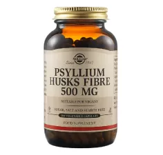 Psyllium husks fibre, Fibre din coji de psyllium 500mg, 200 capsule, Solgar
