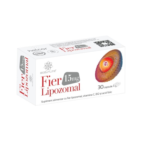 Fier lipozomal, 15mg, 30 capsule, Helcor