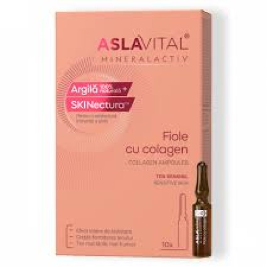 Aslavital Fiole cu Colagen și Elastină, 10x2ml (1170)