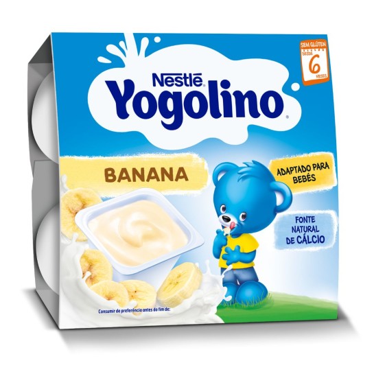 Nestle Yogolino cu lapte si banane 4x100g, de la 6 luni