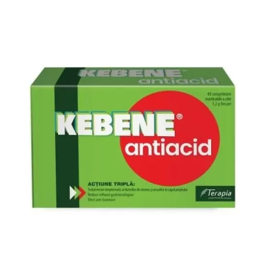 Kebene Antiacid, 40 comprimate, Terapia
