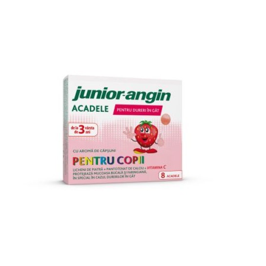 Junior angin, acadele cu aroma de capsuni, 8 bucati, Divapharma