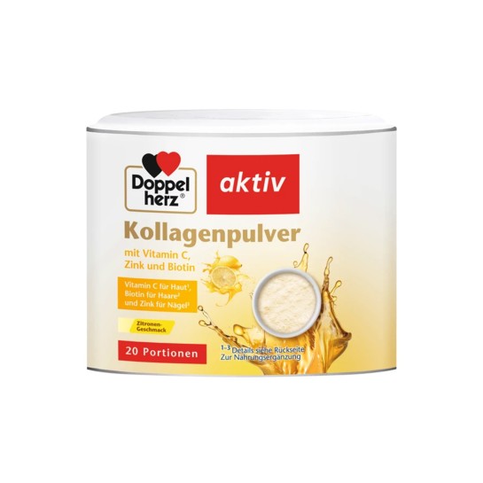 Aktiv Kollagen pudra lamaie + Vitamina C + Zinc + Biotina, 150g, 20 portii, Doppelherz