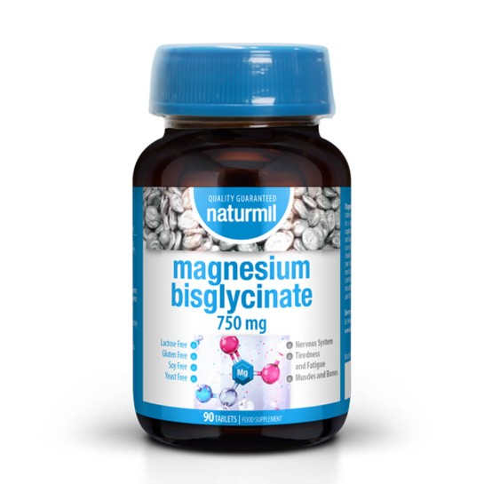 Magnesium bisglycinate, 90 tablete, Naturmil