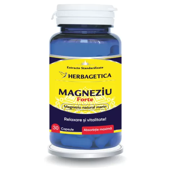 Magneziu forte 30 capsule, Herbagetica
