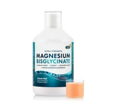 Magneziu 4000 Gluconat + Bisglicinat cu Vitaminele C + D3 + Aminoacizii Teanina, Tirozina si Triptofan – Sticla cu 500 ml, Swedish Nutra