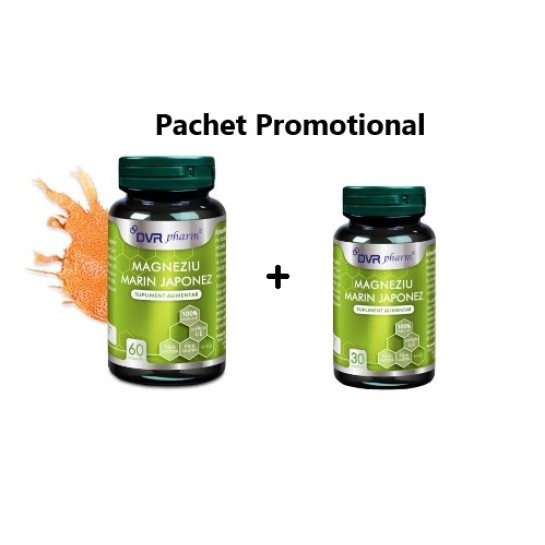 Magneziu Marin Japonez Pachet promotional 60+30capsule, DVR Pharma