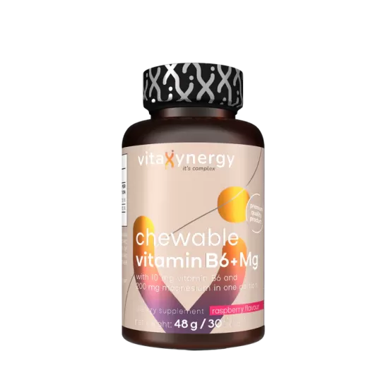Magneziu masticabil + vitamina B6, 30 tablete, Vitaxynergy