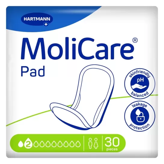 Molicare Pad, Tampoane pentru incontinenta urinara 2 picaturi, 30 bucati, Hartmann