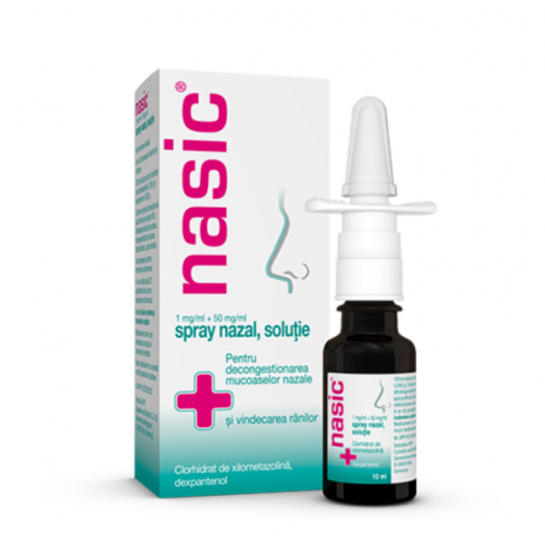 Nasic spray nazal pentru adulti, soluţie 10 ml, Cassella Med