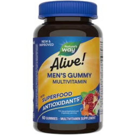 Alive! Men’s Gummy Multivitamin, 60 jeleuri, Secom