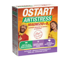 Ostart Antistress magneziu + B6, 20 plicuri, Fiterman Pharma