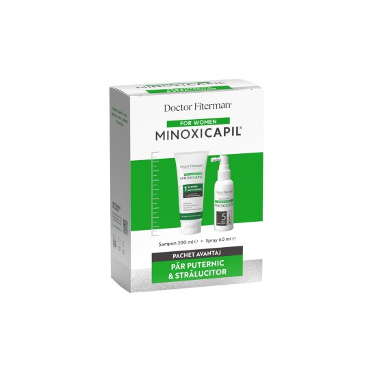 Doctor Fiterman Minoxicapil Pachet par puternic si stralucitor - woman spray 60ml + sampon 200ml