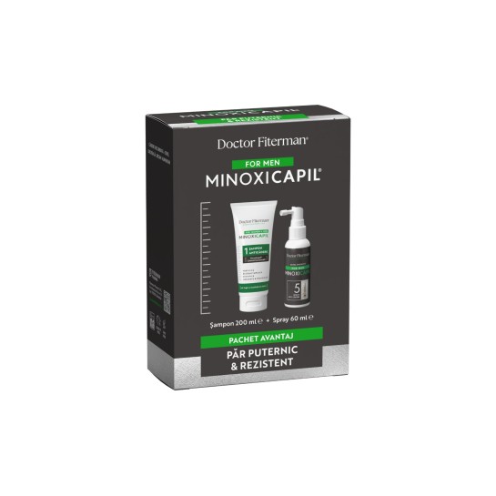 Doctor Fiterman Minoxicapil Pachet par puternic si rezistent - man spray 60ml + sampon 200ml