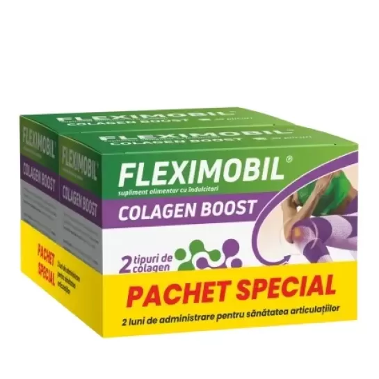 Fleximobil colagen boost 30 plicuri pachet avantajos