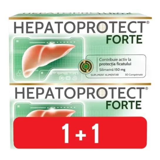 Hepatoprotect forte 50 comprimate, Biofarm, Pachet promotional