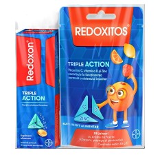 Redoxon triple action 10 comprimate effervescente + Redoxitos 25jeleuri, Bayer, Pachet Promotional