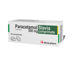 Paracetamol 500 mg, 20 comprimate, Slavia Pharm