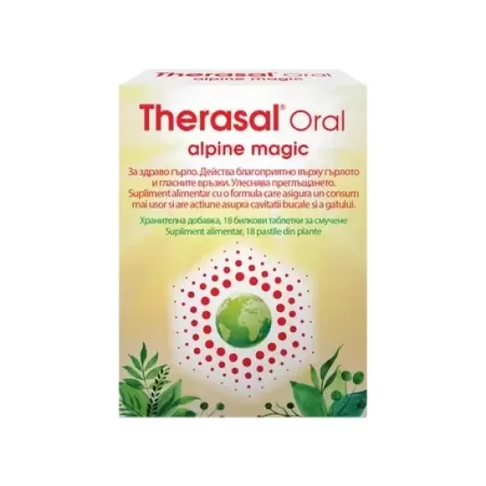 Therasal Oral Alpine Magic, pastile pentru supt din plante, 18 pastile, Vedra Intl.