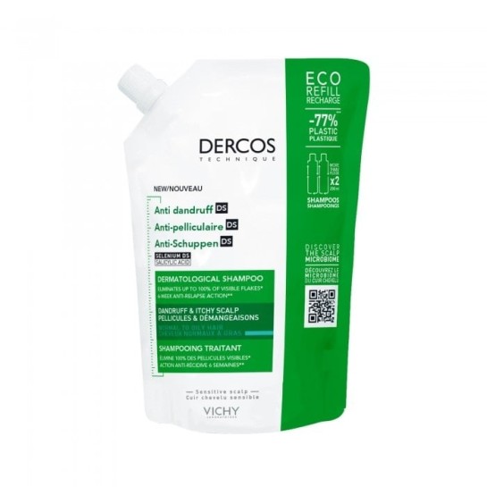 VICHY Dercos Sampon antimatreata par normal-gras, 390ml