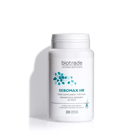 Sebomax HR capsule împotriva căderii părului cu Biotina, Zinc și Seleniu, 30 capsule, Biotrade