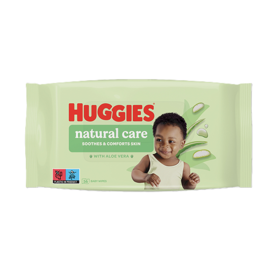 Huggies, Servetele umede cu Aloe Vera Natural Care, 56 bucati