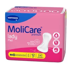 MoliCare Premium lady pad, Tampoane incontinenta urinara usoara 3 picaturi, 12 bucati, Hartmann