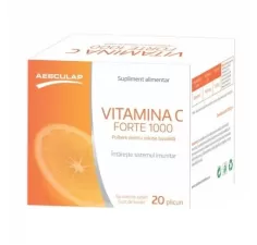 Vitamina C forte, 1000 mg, 20 plicuri, Aesculap