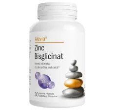 Zinc bisglicinat 30 capsule vegetale, Alevia