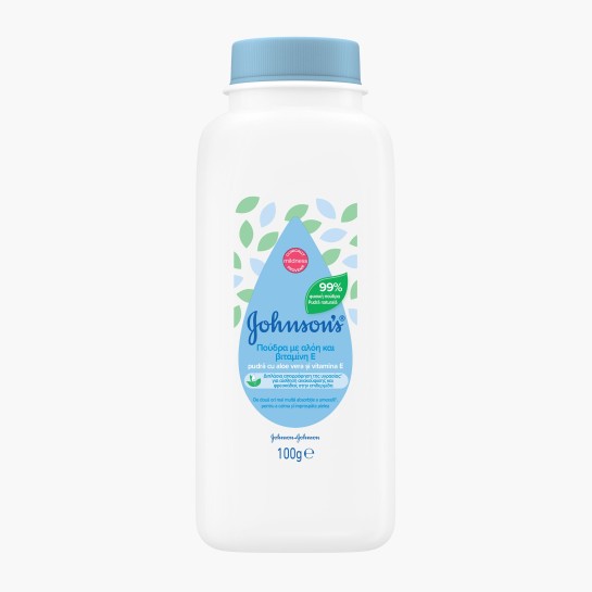Johnson Baby, Pudra cu aloe vera si Vitamina E, 100g