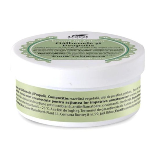 Crema tip balsam cu galbenele si propolis, 50g, Dorel Plant
