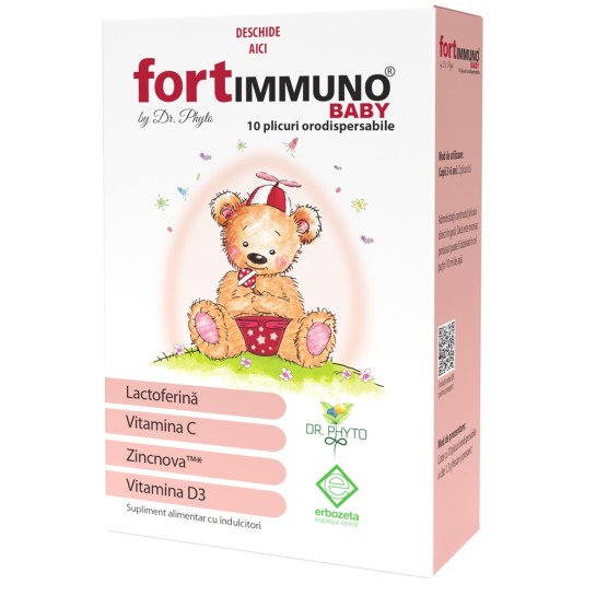 FortImmuno Baby, 10 plicuri orodispensabile, Erbozeta